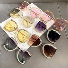 Load image into Gallery viewer, Rhinestone Oversized Sunglasses Women 2023 Brand Design Gradient Sun Glasses Bling Shades for Female Eyeglasses