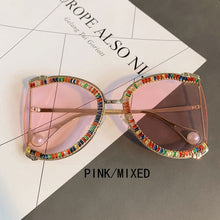 Load image into Gallery viewer, Rhinestone Oversized Sunglasses Women 2023 Brand Design Gradient Sun Glasses Bling Shades for Female Eyeglasses
