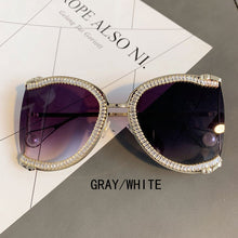 Load image into Gallery viewer, Rhinestone Oversized Sunglasses Women 2023 Brand Design Gradient Sun Glasses Bling Shades for Female Eyeglasses