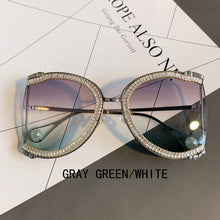 Load image into Gallery viewer, Rhinestone Oversized Sunglasses Women 2023 Brand Design Gradient Sun Glasses Bling Shades for Female Eyeglasses