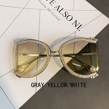 Load image into Gallery viewer, Rhinestone Oversized Sunglasses Women 2023 Brand Design Gradient Sun Glasses Bling Shades for Female Eyeglasses