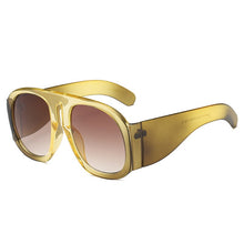 Load image into Gallery viewer, Round Sunglasses Men Women Brand Design Oversized Personality Frame Unique Glasses Leg Retro Sunglasses UV400