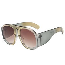 Load image into Gallery viewer, Round Sunglasses Men Women Brand Design Oversized Personality Frame Unique Glasses Leg Retro Sunglasses UV400