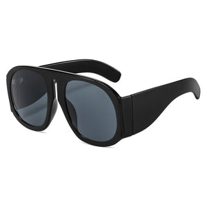 Round Sunglasses Men Women Brand Design Oversized Personality Frame Unique Glasses Leg Retro Sunglasses UV400