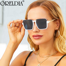 Load image into Gallery viewer, Square Sunglasses With Chain Women Brand Channel Trendy Square Sun Glasses Female Chic Eyewear UV400