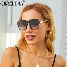 Load image into Gallery viewer, Square Sunglasses With Chain Women Brand Channel Trendy Square Sun Glasses Female Chic Eyewear UV400
