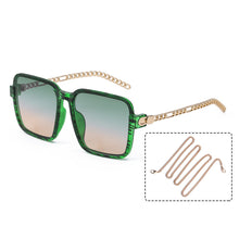 Load image into Gallery viewer, Square Sunglasses With Chain Women Brand Channel Trendy Square Sun Glasses Female Chic Eyewear UV400