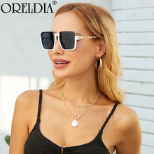 Load image into Gallery viewer, Square Sunglasses With Chain Women Brand Channel Trendy Square Sun Glasses Female Chic Eyewear UV400
