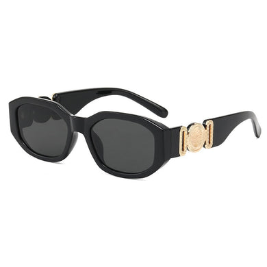 Sunglasses Women Personalized Metal Avatar Decorative Men Sunglasses Small Frame Women Sun Glasses UV400