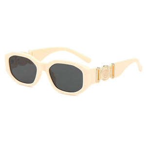 Sunglasses Women Personalized Metal Avatar Decorative Men Sunglasses Small Frame Women Sun Glasses UV400