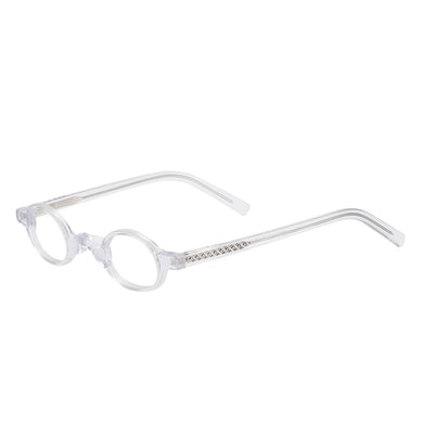 Men And Women Small Oval Full Rim Spectacles Frames With Spring Hinge For Prescription Lens