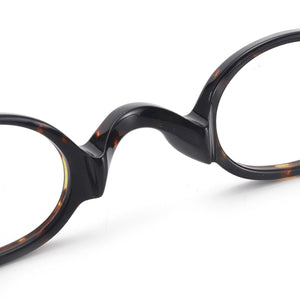 Men And Women Small Oval Full Rim Spectacles Frames With Spring Hinge For Prescription Lens