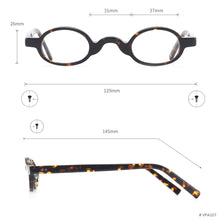 Load image into Gallery viewer, Men And Women Small Oval Full Rim Spectacles Frames With Spring Hinge For Prescription Lens