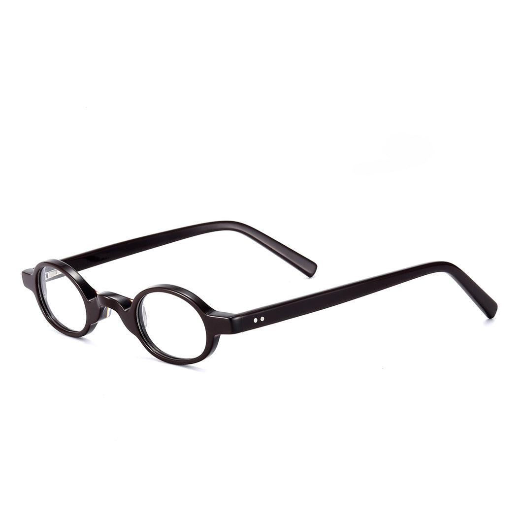 Men And Women Small Oval Full Rim Spectacles Frames With Spring Hinge For Prescription Lens