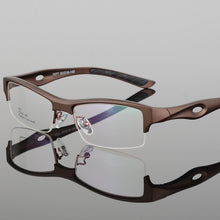 Carica l&#39;immagine nel visualizzatore di Gallery, Men Sports Glasses Frame Optical Eyewear TR90 Spectacles Prescription Square Half-rim  Eyeglasses Clear Lens