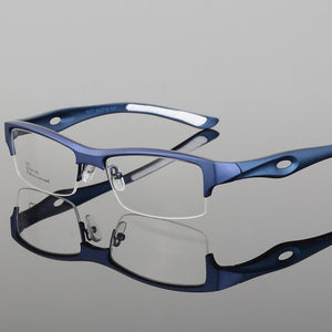 Men Sports Glasses Frame Optical Eyewear TR90 Spectacles Prescription Square Half-rim  Eyeglasses Clear Lens