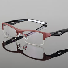 Carica l&#39;immagine nel visualizzatore di Gallery, Men Sports Glasses Frame Optical Eyewear TR90 Spectacles Prescription Square Half-rim  Eyeglasses Clear Lens