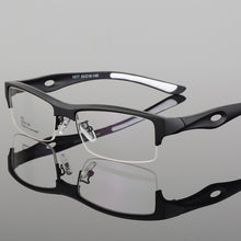 Carica l&#39;immagine nel visualizzatore di Gallery, Men Sports Glasses Frame Optical Eyewear TR90 Spectacles Prescription Square Half-rim  Eyeglasses Clear Lens