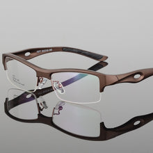 Carica l&#39;immagine nel visualizzatore di Gallery, Men Sports Glasses Frame Optical Eyewear TR90 Spectacles Prescription Square Half-rim  Eyeglasses Clear Lens