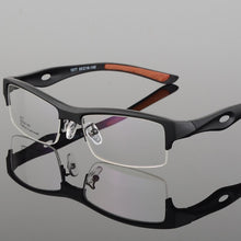 Carica l&#39;immagine nel visualizzatore di Gallery, Men Sports Glasses Frame Optical Eyewear TR90 Spectacles Prescription Square Half-rim  Eyeglasses Clear Lens