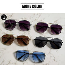 Load image into Gallery viewer, Men Square Sunglasses  Brand Designer Vintage Sun Glasses Male Gradient Brown Black Driving Oculos De Sol