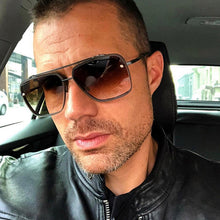 Load image into Gallery viewer, Men Square Sunglasses  Brand Designer Vintage Sun Glasses Male Gradient Brown Black Driving Oculos De Sol