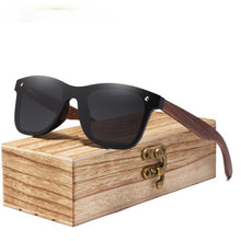 Load image into Gallery viewer, Fashion Men Sunglasses Polarized Walnut Wood Mirror UV400 Lens Sun Glasses Women Brand Design Colorful Shades Handmade