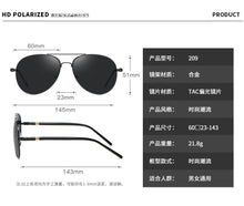 Carica l&#39;immagine nel visualizzatore di Gallery, Occhiali da sole da uomo pilota Lenti polarizzate Marca Driving Designer montatura in lega per esterni occhiali da sole maschili Oculos De Sol UV400 209 