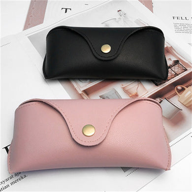 Men Women Glasses Case PU Leather Cover Sunglasses Case Portable Soft Glasses Box Pouch Bag Accessories