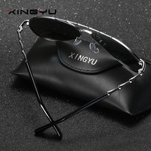 Load image into Gallery viewer, Men&#39;s Polarized Sunglasses UV400 Big Flame Glasses Driving Fishing Sung Lasses Bamboo Stripe Gafas De Sol Para Hombre