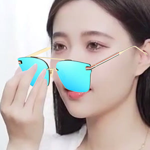Mens Polarized Sunglasses UV Protection Metal Frame Square Tinted Lens Glasses for Golf Sports Fishing Beach Eyewear