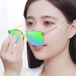 Mens Polarized Sunglasses UV Protection Metal Frame Square Tinted Lens Glasses for Golf Sports Fishing Beach Eyewear