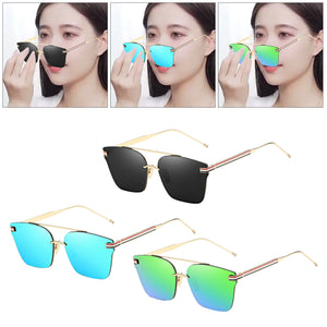 Mens Polarized Sunglasses UV Protection Metal Frame Square Tinted Lens Glasses for Golf Sports Fishing Beach Eyewear