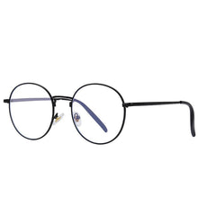 Load image into Gallery viewer, Metal Anti Blue Light Glasses Men Women Classic Retro Round Frame Transparent Lens Myopia Optical Eyeglasses Frames