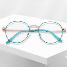 Load image into Gallery viewer, Metal Anti Blue Light Glasses Men Women Classic Retro Round Frame Transparent Lens Myopia Optical Eyeglasses Frames