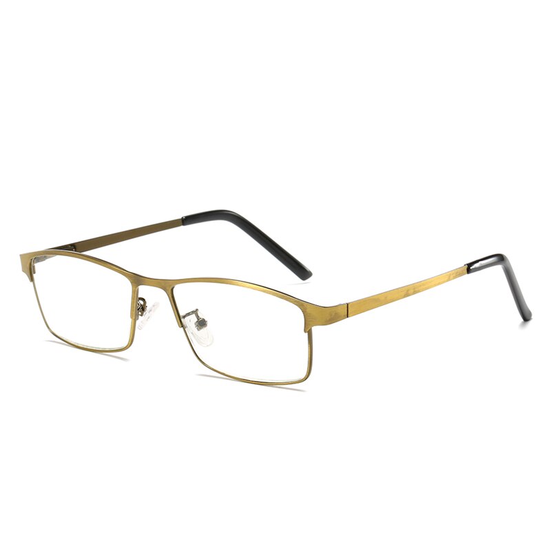 Metal Anti Blue Ray Reading Glasses Full Frame Square Gold  Presbyopic Glasses Comfortable Computer Eyeglasses Men Women