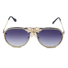 Load image into Gallery viewer, Metal Bee Sunglasses Women Diamond Trim Retro Cat Eye Sunglasses Men Sun Glasses Brand UV400 Eyeglasses Shades
