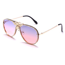 Load image into Gallery viewer, Metal Bee Sunglasses Women Diamond Trim Retro Cat Eye Sunglasses Men Sun Glasses Brand UV400 Eyeglasses Shades