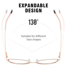Load image into Gallery viewer, Metal Cat Eye Oversized Anti-Blu-Ray Ladies Glasses Personality Retro Full Frame Flat Lens Black Pink Blue White