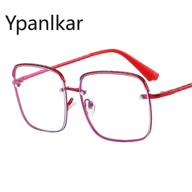 Metal Frame Anti Blue Light Glasses Color Baking Paint Gorgeous Street Shooting Face Trimming Personalized Sunglasses