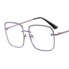 Load image into Gallery viewer, Metal Frame Anti Blue Light Glasses Color Baking Paint Gorgeous Street Shooting Face Trimming Personalized Sunglasses