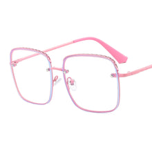 Load image into Gallery viewer, Metal Frame Anti Blue Light Glasses Color Baking Paint Gorgeous Street Shooting Face Trimming Personalized Sunglasses