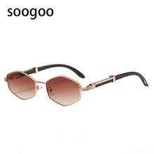 Load image into Gallery viewer, Metal Frame Ladies Sunglasses Men's Vintage 2023  Brand Designer Square Sun Glasses Women's Retro Eyeglasses UV400