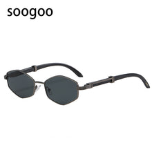 Load image into Gallery viewer, Metal Frame Ladies Sunglasses Men's Vintage 2023  Brand Designer Square Sun Glasses Women's Retro Eyeglasses UV400