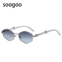 Load image into Gallery viewer, Metal Frame Ladies Sunglasses Men's Vintage 2023  Brand Designer Square Sun Glasses Women's Retro Eyeglasses UV400