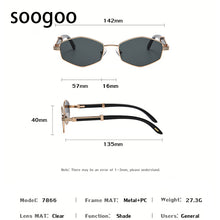 Load image into Gallery viewer, Metal Frame Ladies Sunglasses Men's Vintage 2023  Brand Designer Square Sun Glasses Women's Retro Eyeglasses UV400
