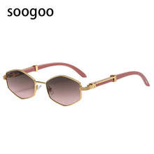 Load image into Gallery viewer, Metal Frame Ladies Sunglasses Men's Vintage 2023  Brand Designer Square Sun Glasses Women's Retro Eyeglasses UV400