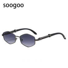 Load image into Gallery viewer, Metal Frame Ladies Sunglasses Men's Vintage 2023  Brand Designer Square Sun Glasses Women's Retro Eyeglasses UV400