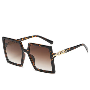 Occhiali da sole con montatura in metallo Occhiali da vista quadrati con braccia grandi Occhiali da vista da esterno Designer di marca per donne Occhiali da sole Gafas Oculos UV400 