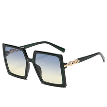 Carica l&#39;immagine nel visualizzatore di Gallery, Occhiali da sole con montatura in metallo Occhiali da vista quadrati con braccia grandi Occhiali da vista da esterno Designer di marca per donne Occhiali da sole Gafas Oculos UV400 